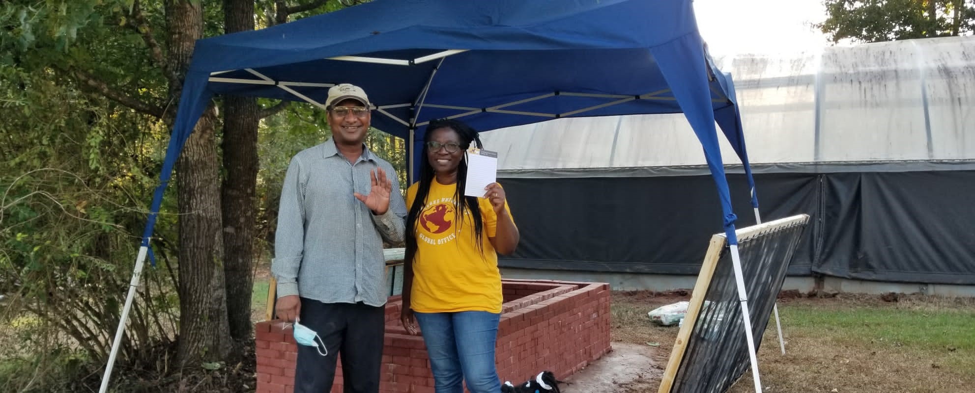 Lucy with ZECC owner in Macon County
