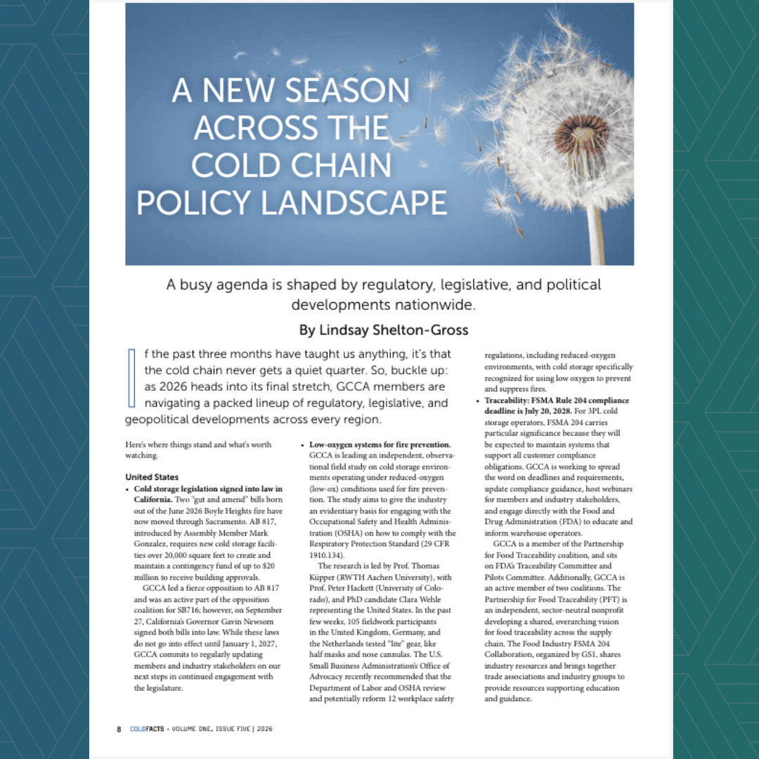 CFM - Volume 1, Issue 5 - A New Season Across Cold Chain Policy Landscape